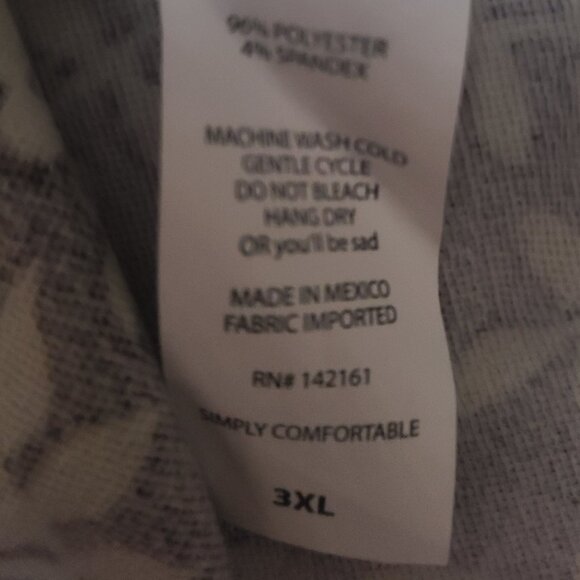 Lularoe Cassie brown with yellow green leaves EUC 3X - Picture 5 of 5